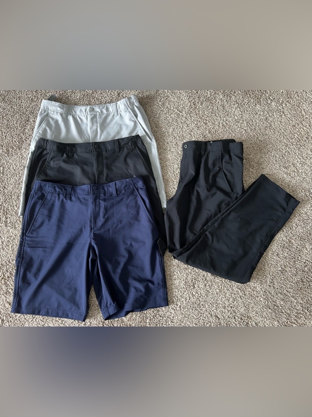 Boys Under Armour Pants Bundle - Navy, Black, Light Gray size XL